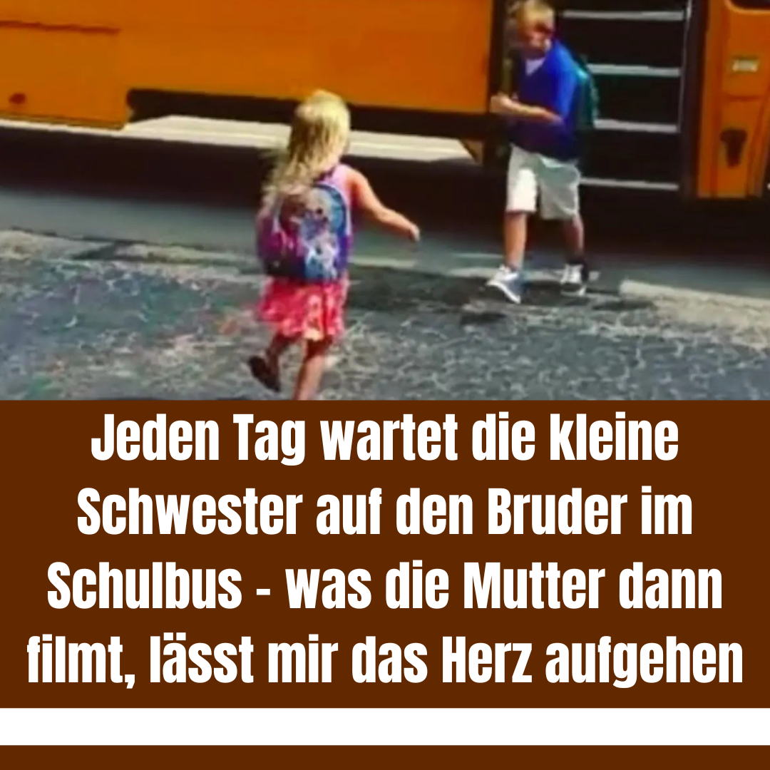 Süßes Video: Schwester begrüßt jeden Tag stürmisch Bruder aus Schulbus