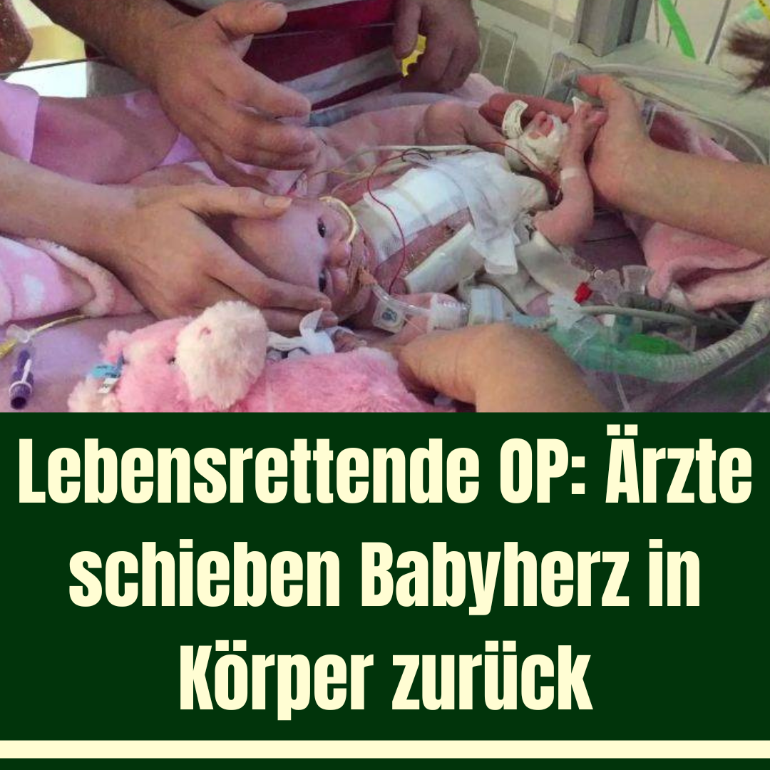 Lebensrettende OP: Ärzte schieben Babyherz in Körper zurück